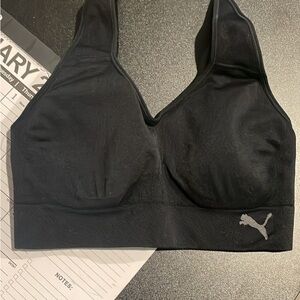 Puma Black and Gray Sports Bra